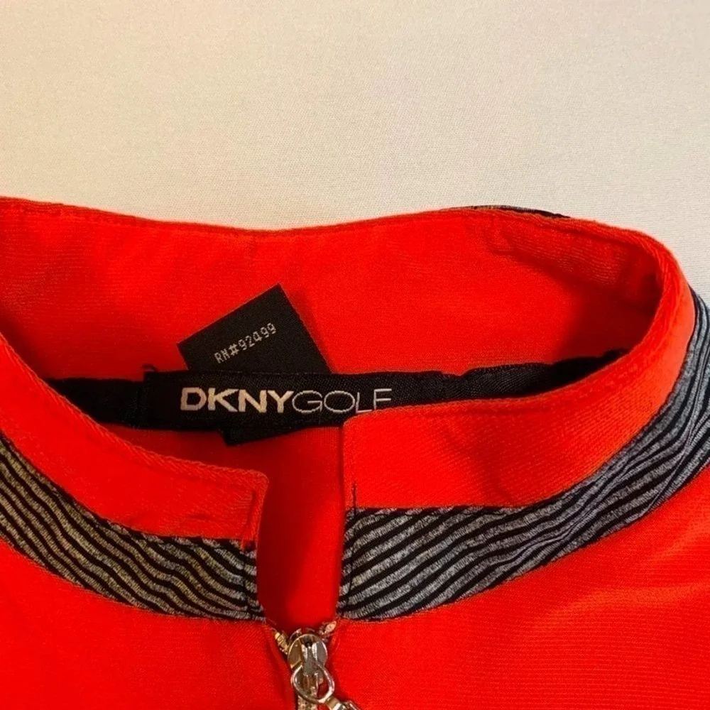 DKNY Golf sleeveless top Orange, Black and White XS